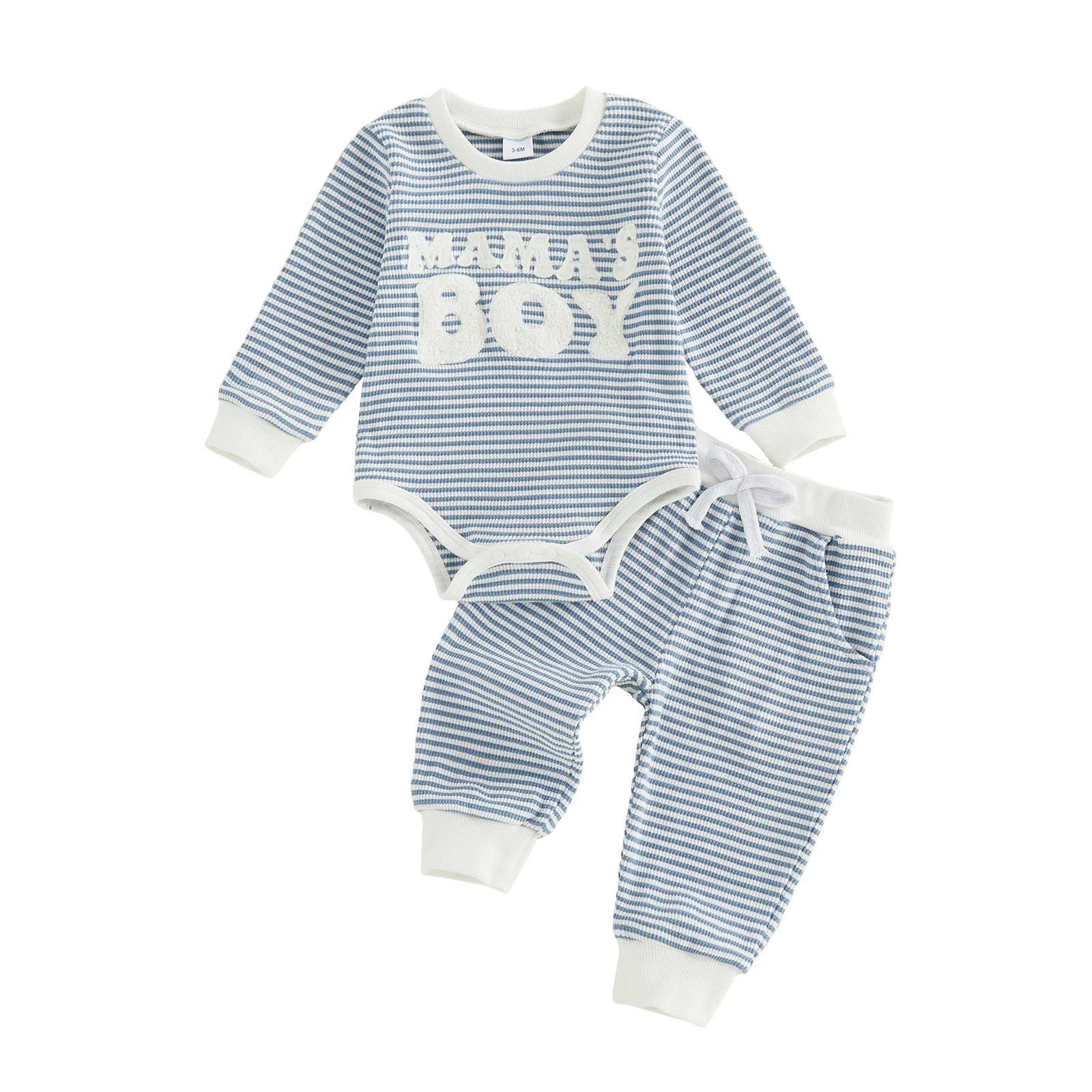 MAMA'S BOY Striped Joggers Outfit