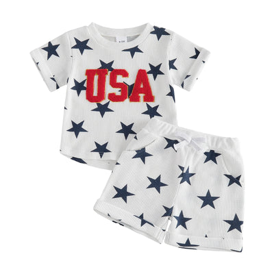 USA STAR White Summer Outfit