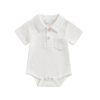 CODY Waffle Knit Polo Onesie