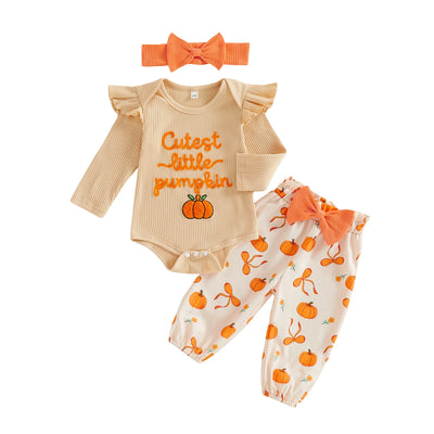 CUTEST LITTLE PUMPKIN Bowtie Outfit with Headband