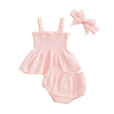 PENNY Smocked Muslin Summer Outfit