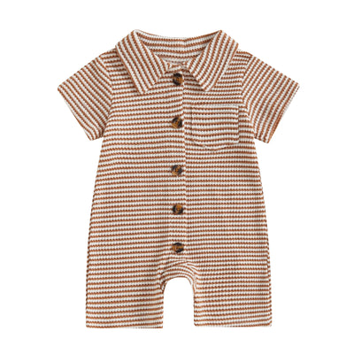 ROBIN Striped Button Romper