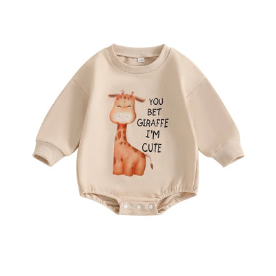 YOU BET GIRAFFE I'M CUTE Long-Sleeve Onesie