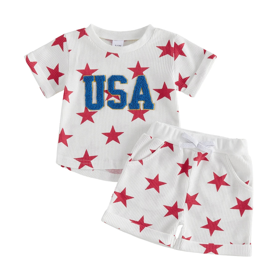 USA STAR White Summer Outfit