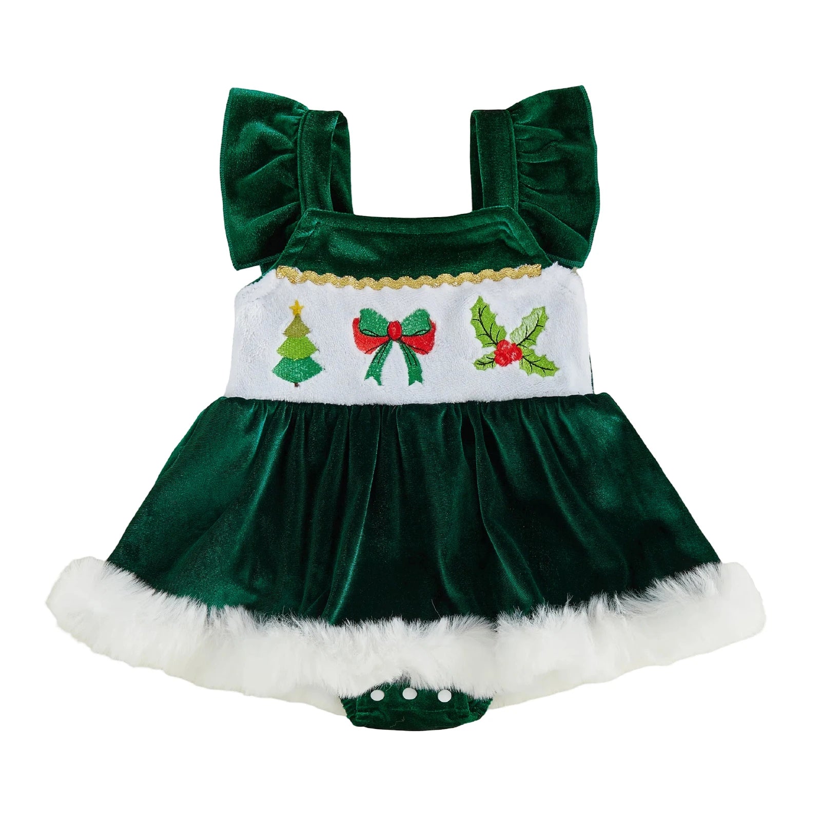 CHRISTMAS Velvet Romper Dress