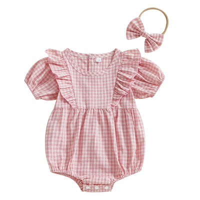 MADELEINE Checkered Romper