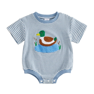 DUCK Striped Onesie