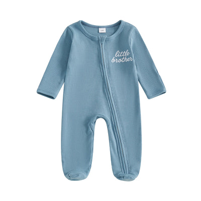 LITTLE SISTER/BROTHER Footed Jumpsuit