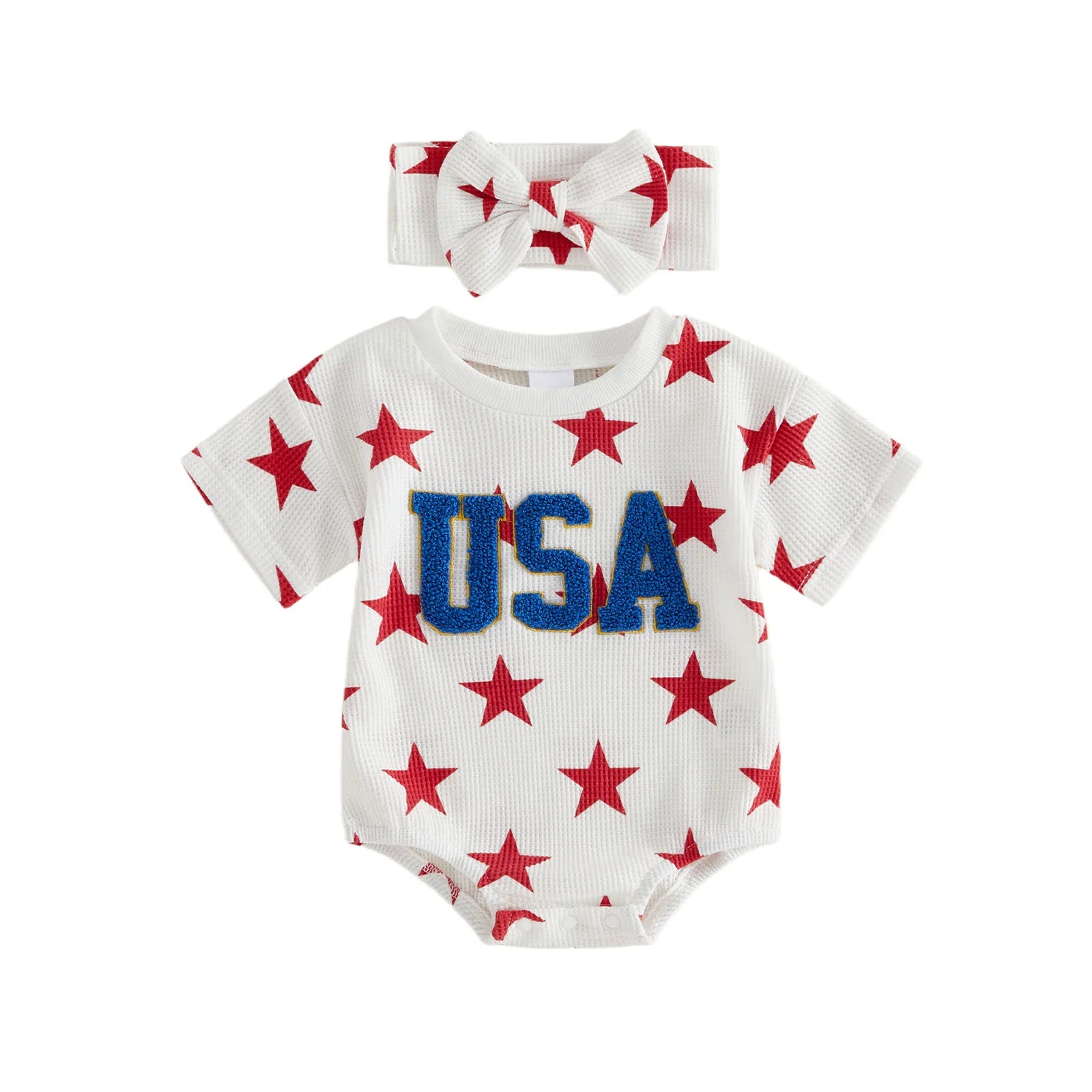 USA STAR White Romper