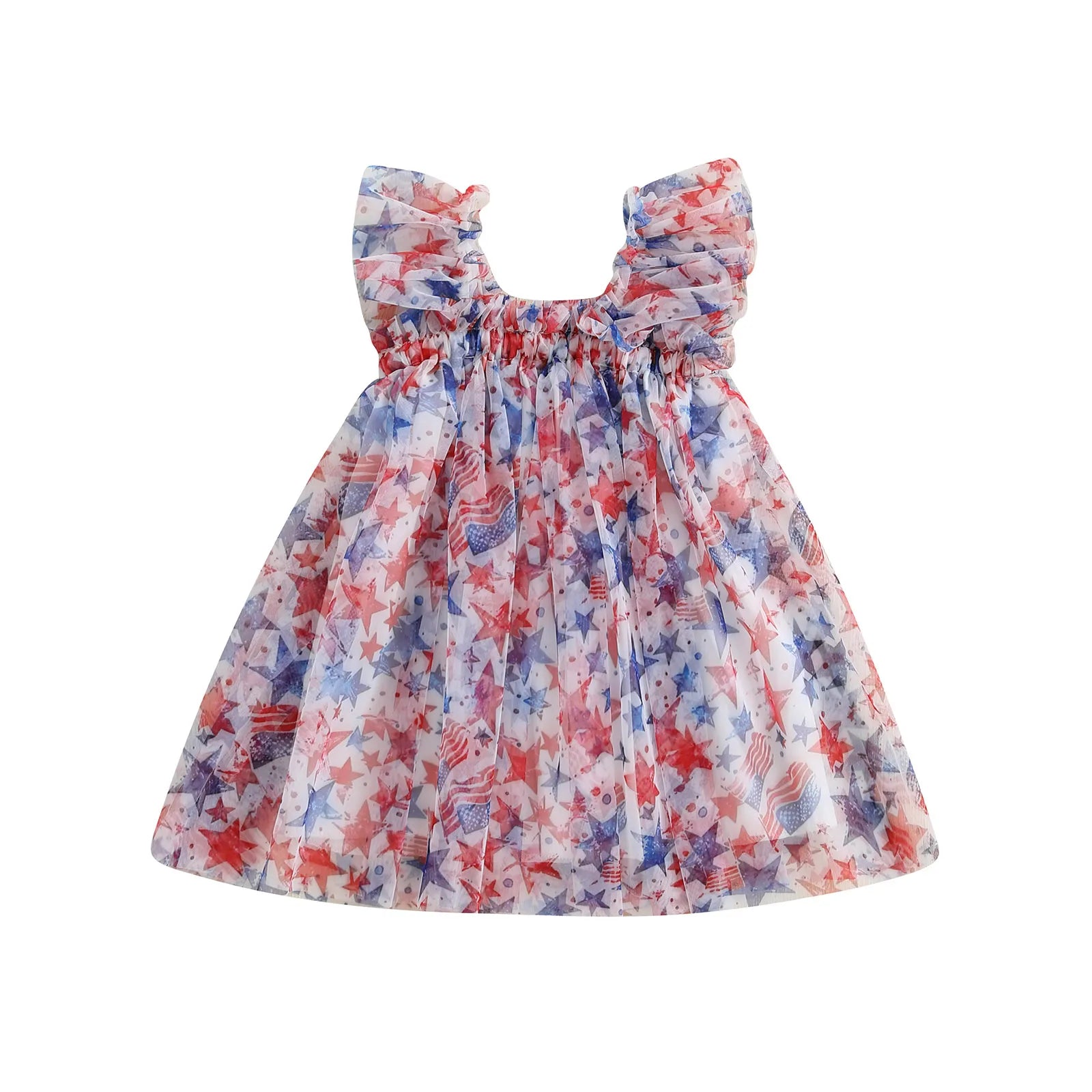 AMERICA Tulle Ruffle Dress