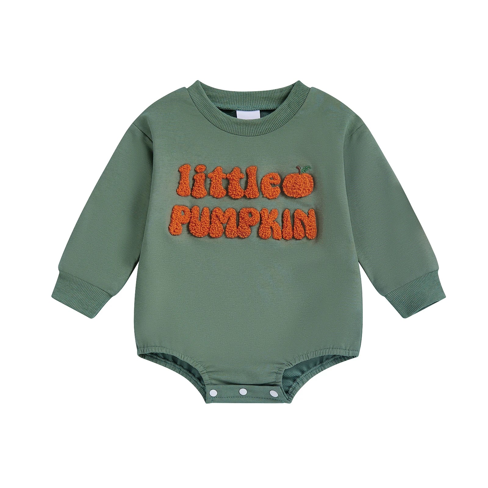 LITTLE PUMPKIN Plush Long-Sleeve Onesie