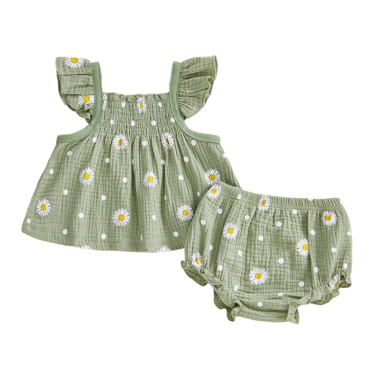 DAISY Smocked Ruffle Outfit