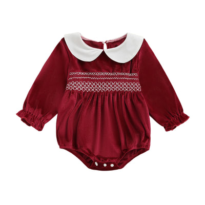 ELLE Velvet Collar Romper