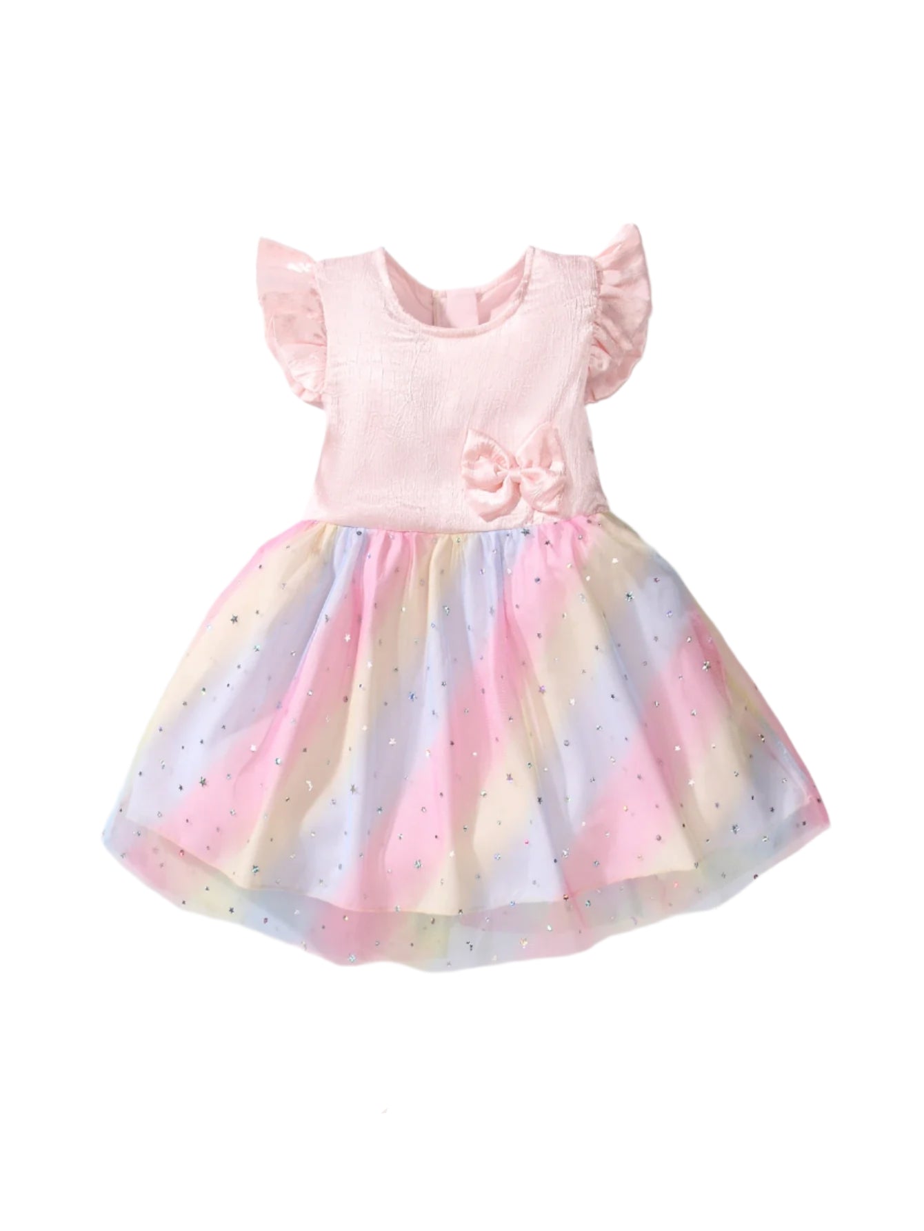 SPARKLING RAINBOW Ruffle Dress