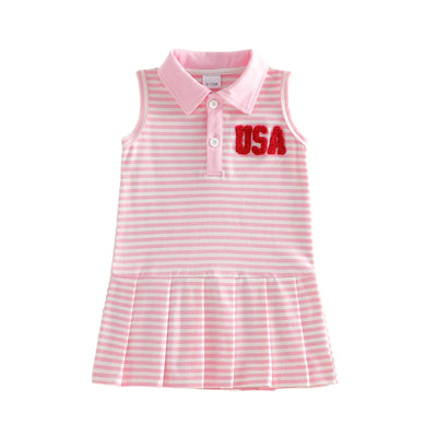 USA Striped Polo Dress