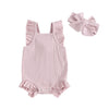 LILY Ribbed Ruffle Romper