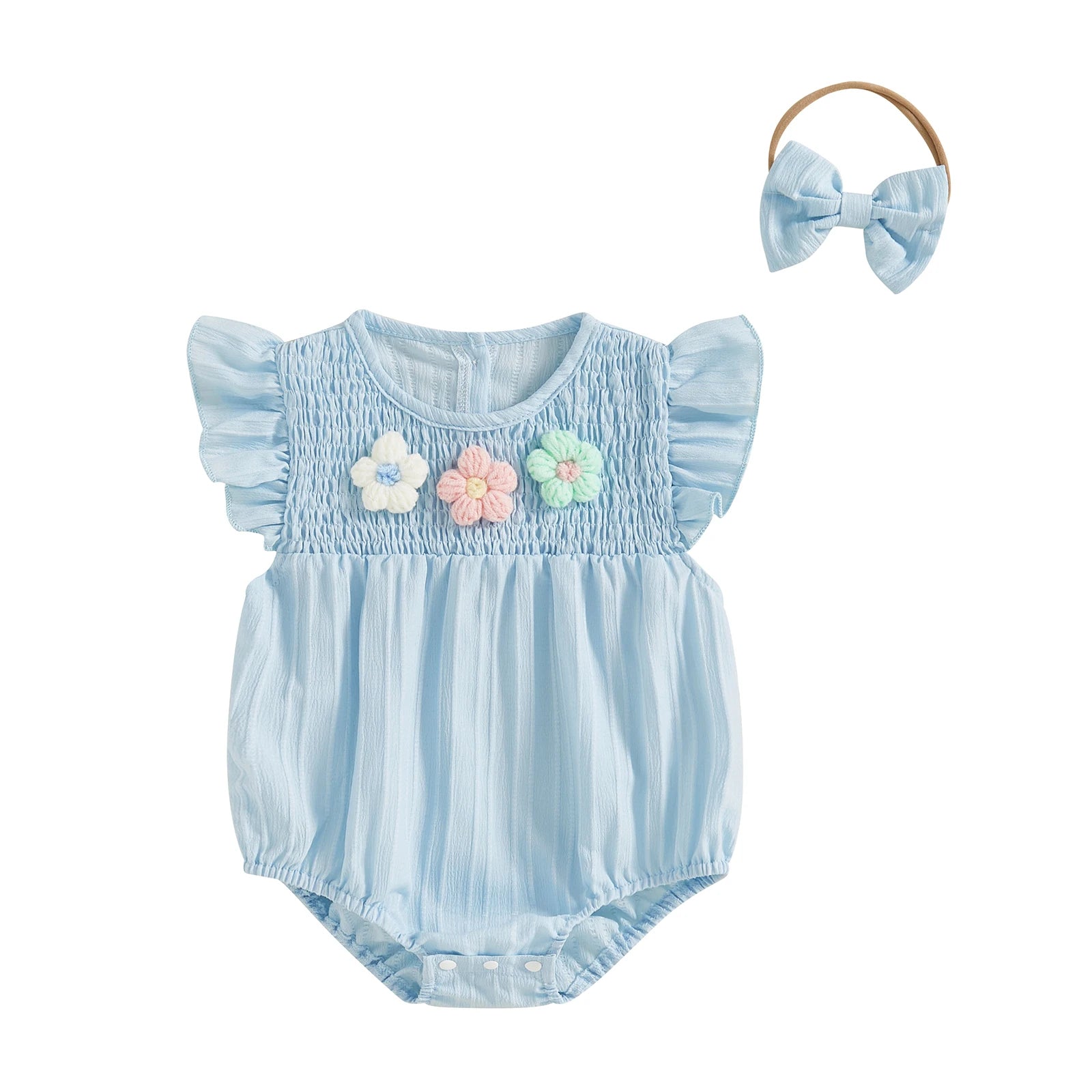 FLOWERS Smocked Romper