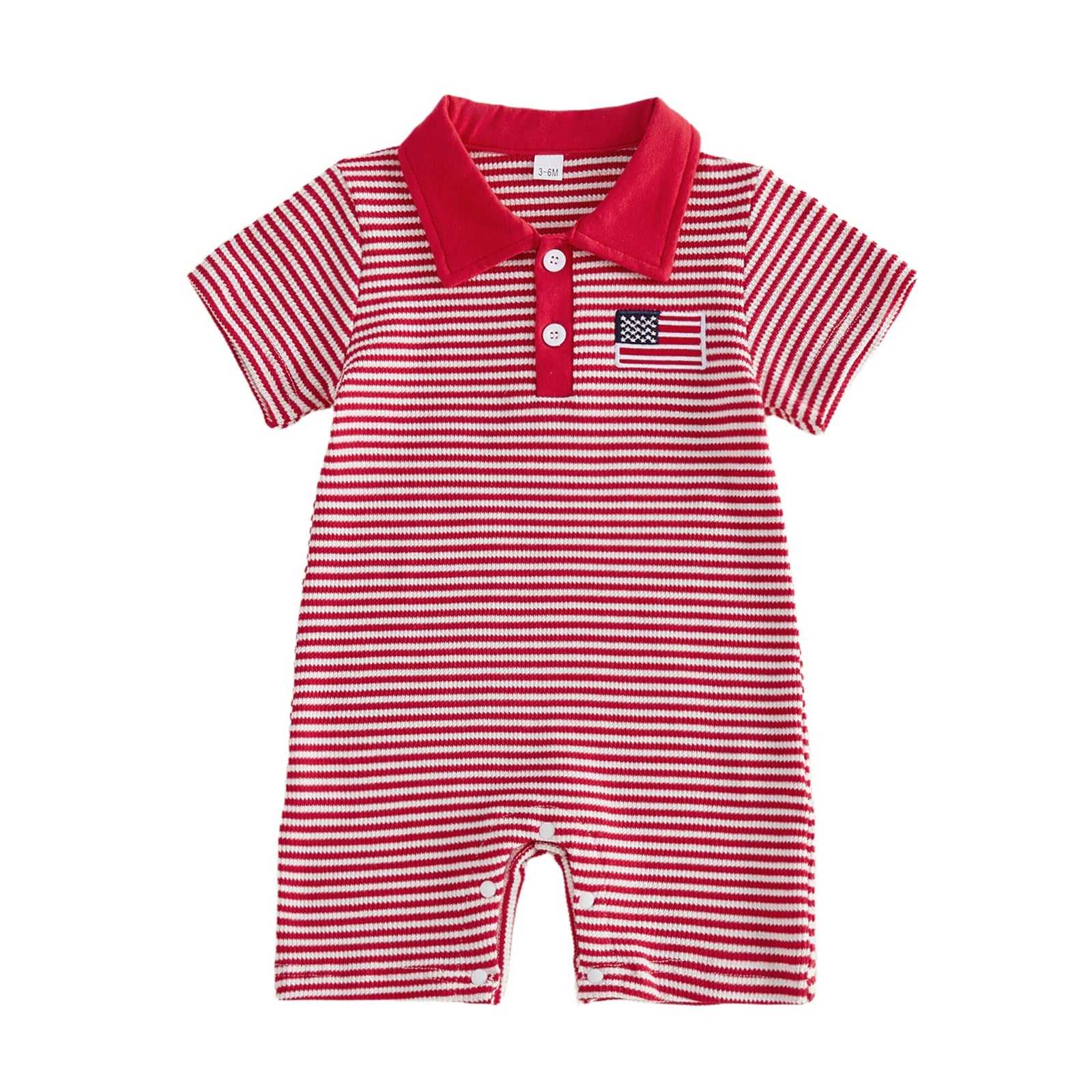 AMERICA Striped Polo Jumpsuit