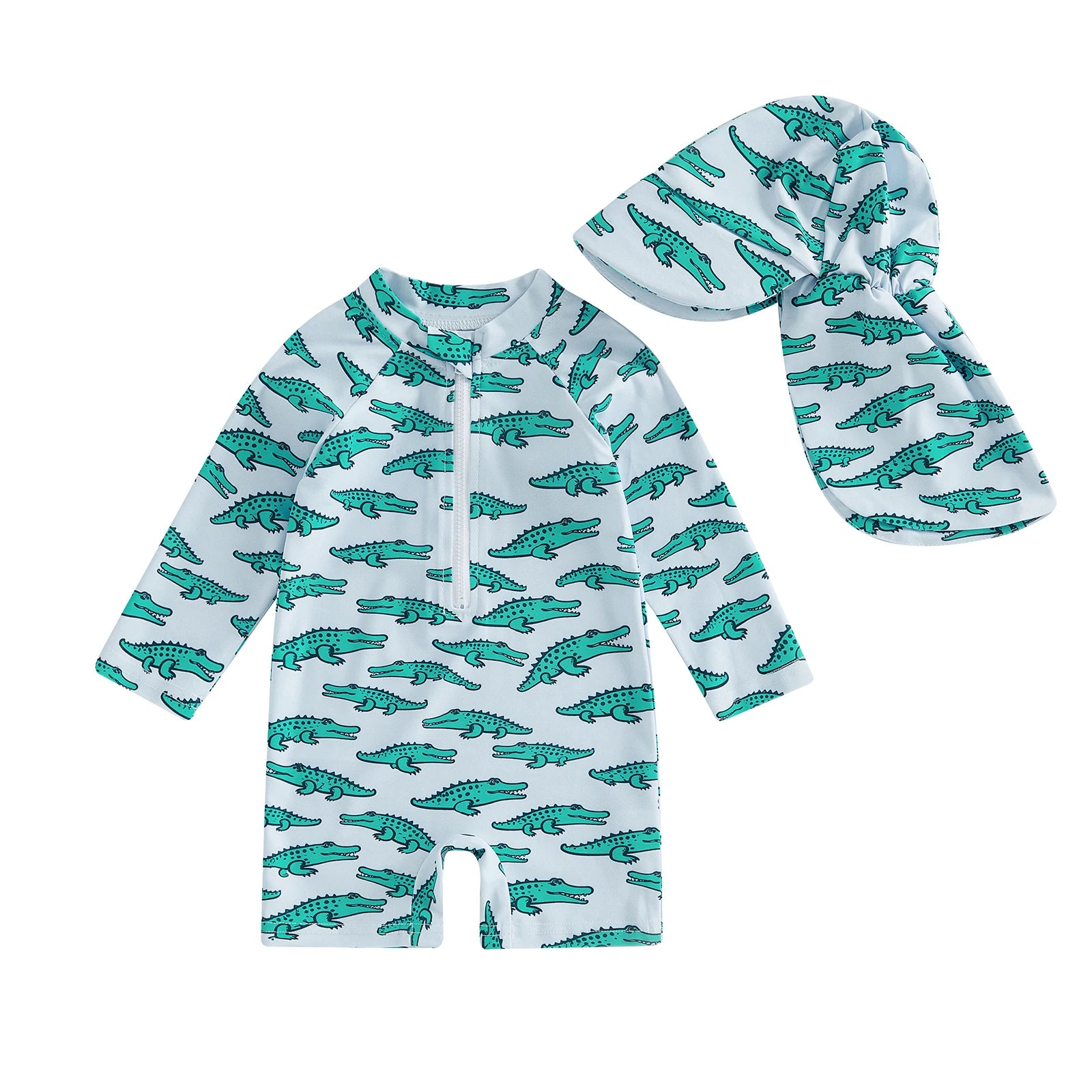 CROCODILE Swimsuit with Sun Hat