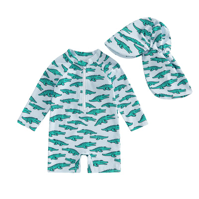 CROCODILE Swimsuit with Sun Hat