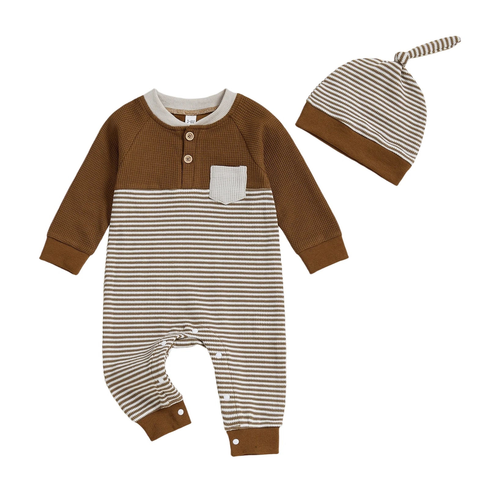 JONAH Striped Jumpsuit with Beanie
