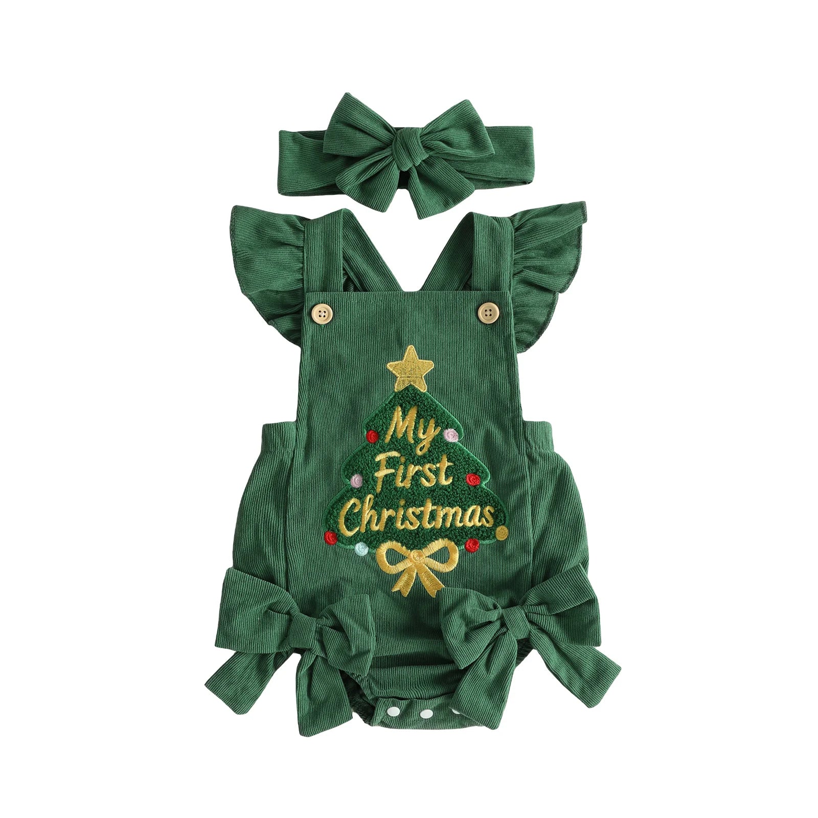 GINGERBREAD GIRL Corduroy Romper