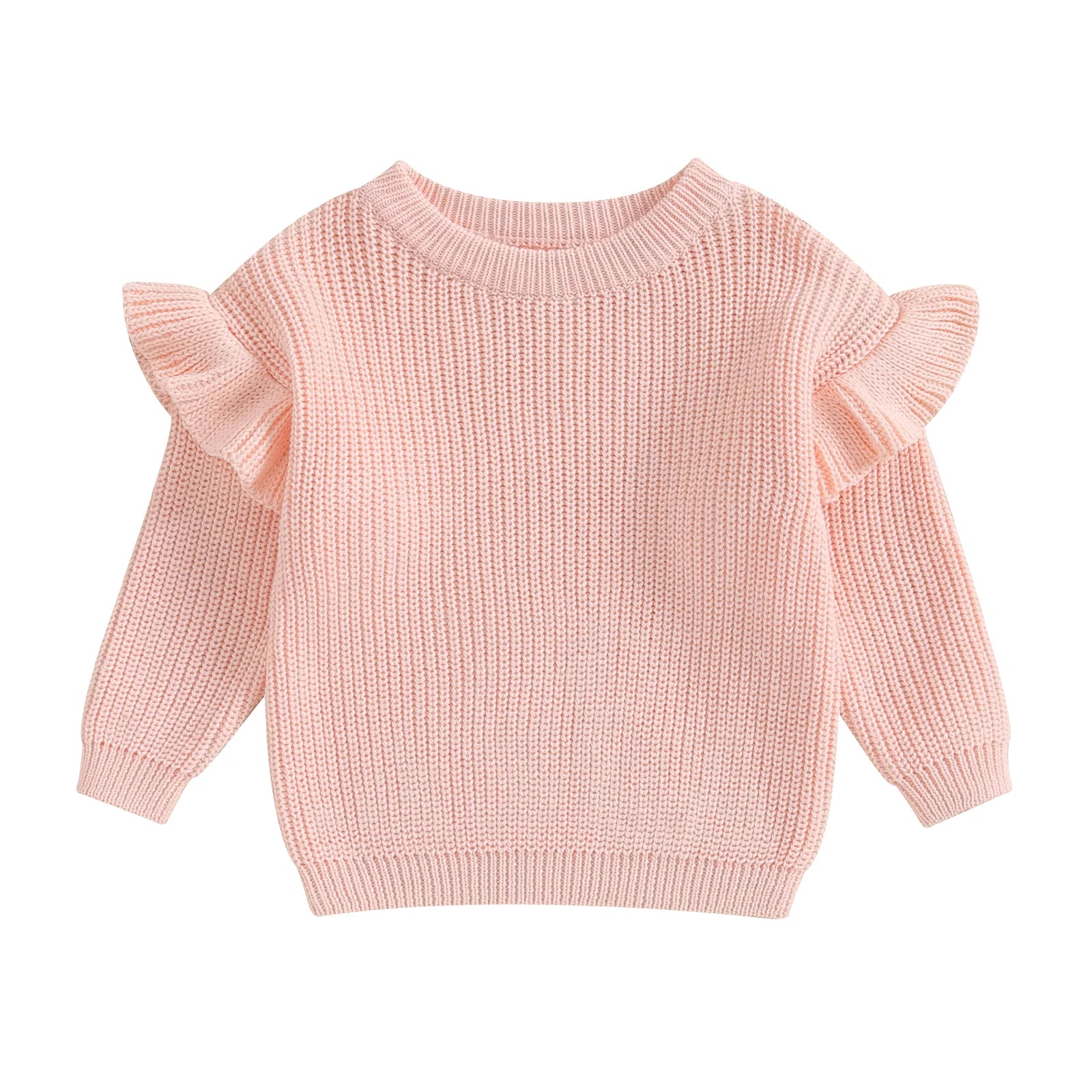 AUDREY Ruffle Sleeve Knitted Sweater