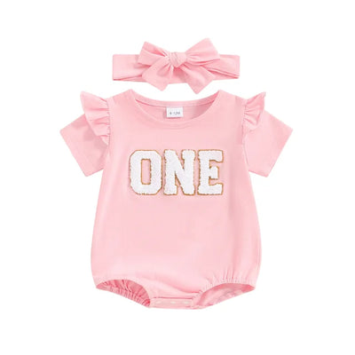 ONE Ruffle Onesie