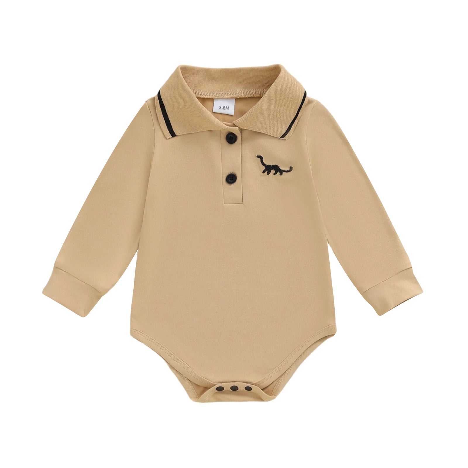 DINOSAUR Polo Long-Sleeve Onesie