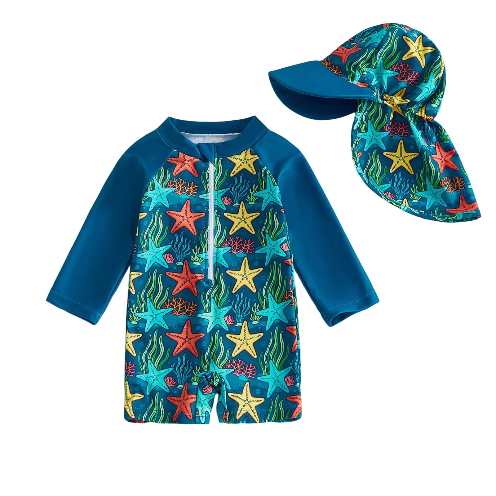 STAR FISH Swimsuit with Sun Hat