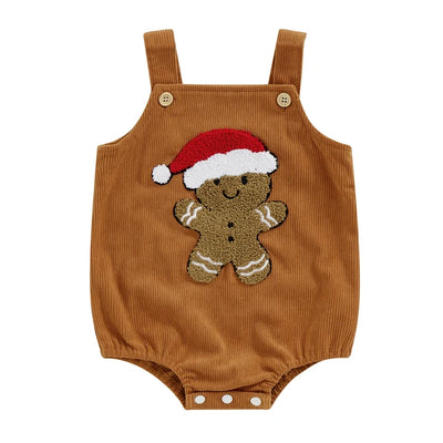 GINGERBREAD MAN Corduroy Romper