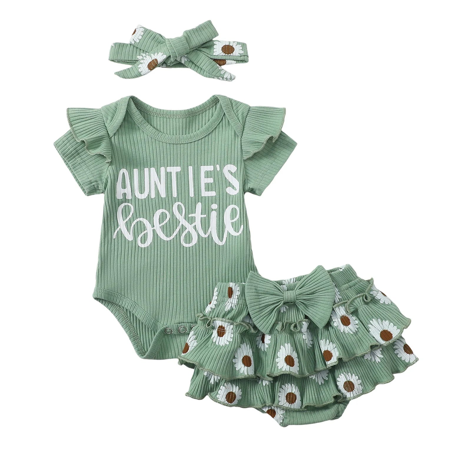 AUNTIE'S BESTIE Daisy Ruffle Outfit