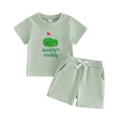 DADDY'S CADDY Waffle Knit Outfit