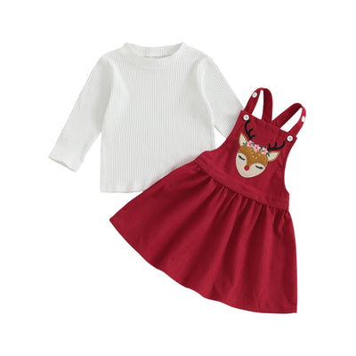 CHRISTMAS CUTIE Corduroy Overall Dress