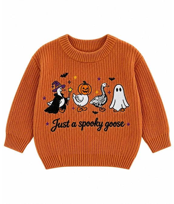 JUST A SPOOKY GOOSE Knitted Sweater