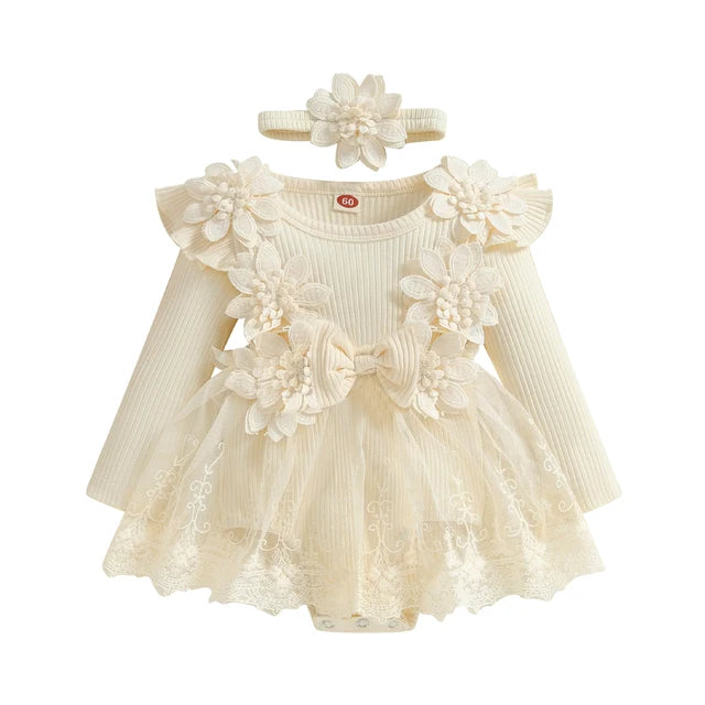 KIARA Crochet & Lace Romper Dress - Hazel & Bo KIARA Crochet & Lace Romper Dress - Hazel & Bo