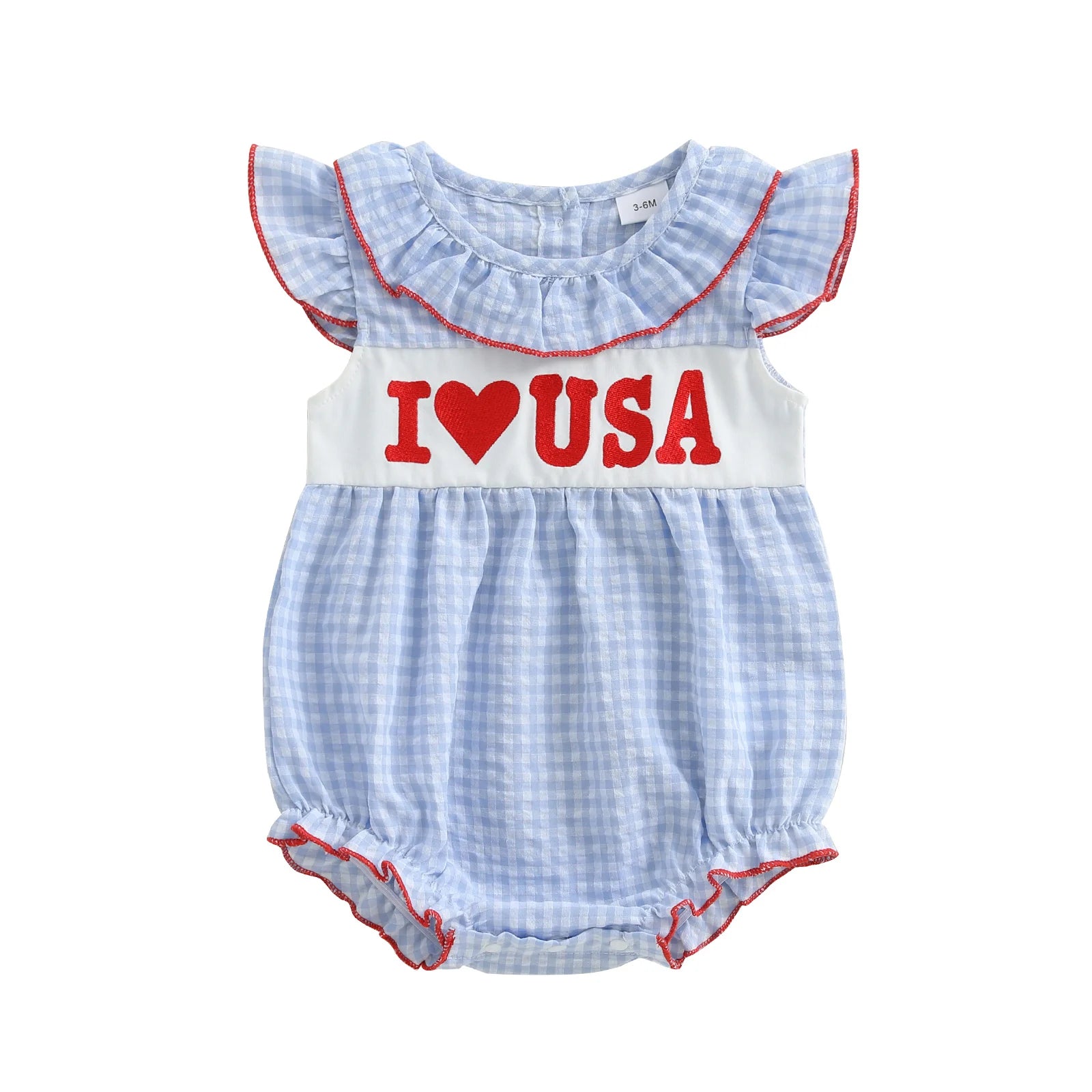 I LOVE USA Ruffle Romper