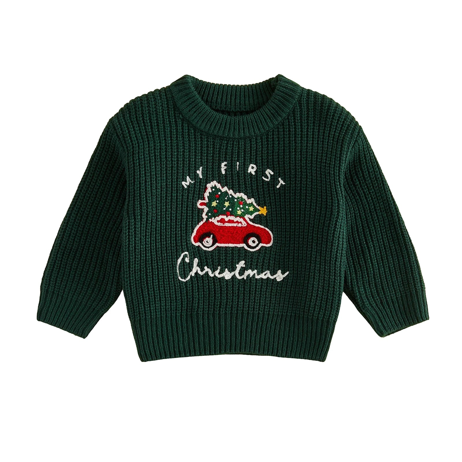 MY FIRST CHRISTMAS Car Knitted Sweater