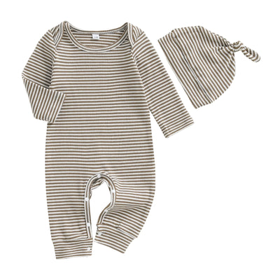 LOGAN Striped Jumpsuit with Beanie