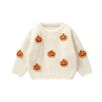 SPOOKY PUMPKIN Knitted Sweater