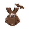 GAME DAY Football Ruffle Romper