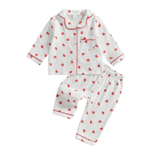 HEARTS Muslin Pyjamas