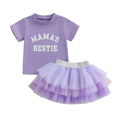 MAMA'S BESTIE Layered Tutu Outfit