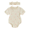 BOWTIES Ribbed Romper with Headband