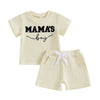 MAMA'S BOY Waffle Knit Outfit