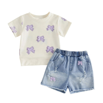 BOWTIE Denim Shorts Outfit