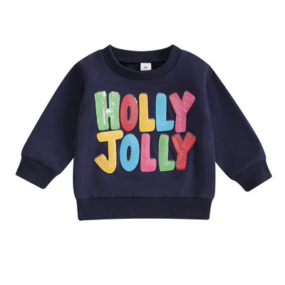 HOLLY JOLLY Sequin Sweatshirt