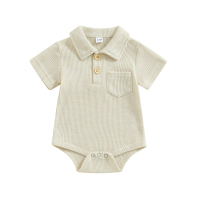 CODY Waffle Knit Polo Onesie