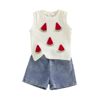 WATERMELON Waffle Knit Tank Top Outfit