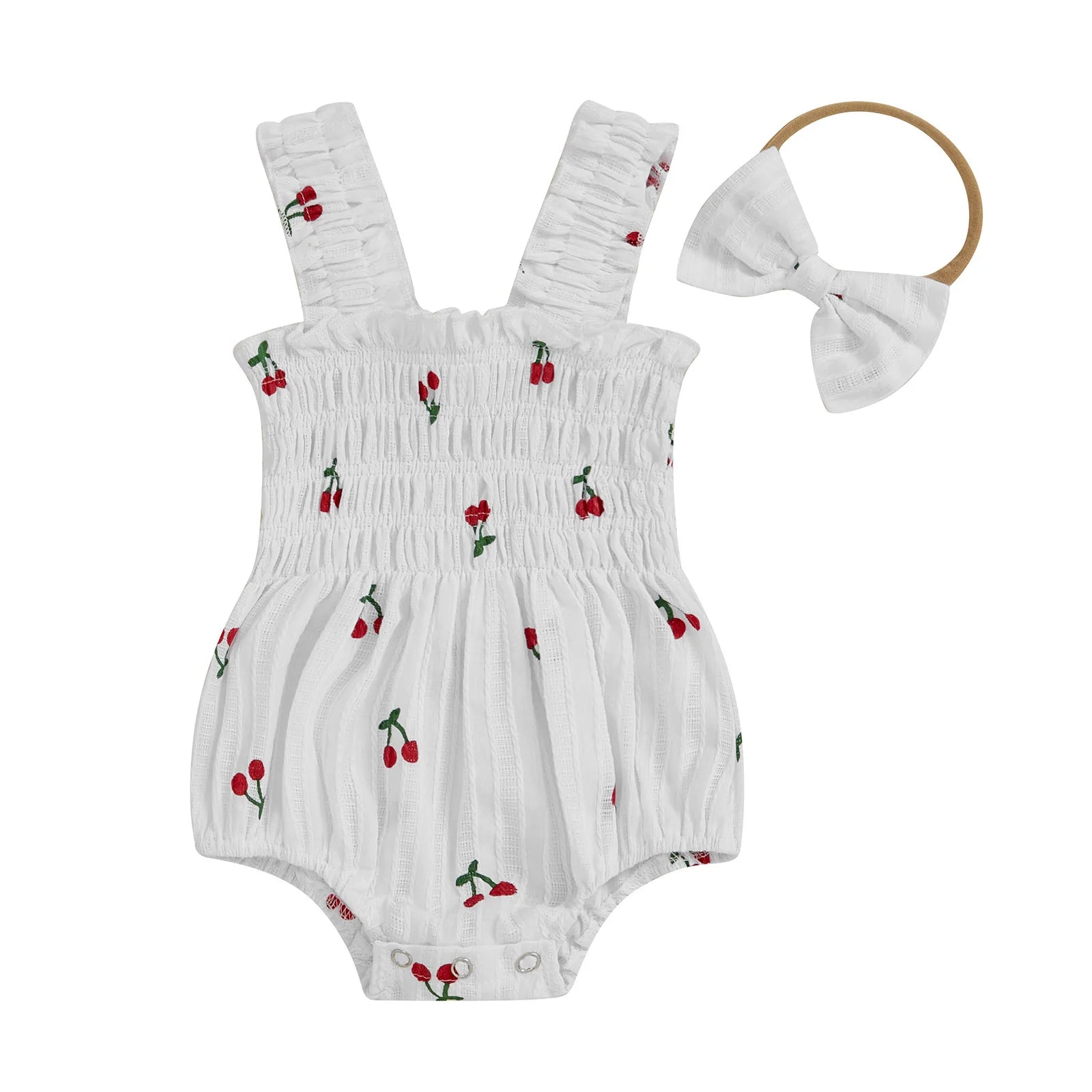 CHERRIES Smocked Romper